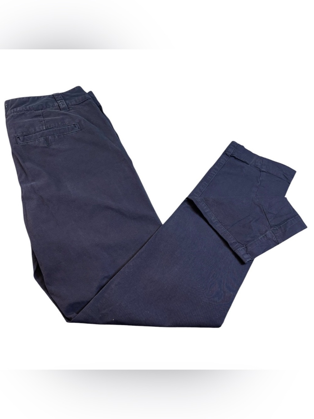 Anthropologie Navy Chino Pants Women’s Size 25 Slim Straight Crop Trousers